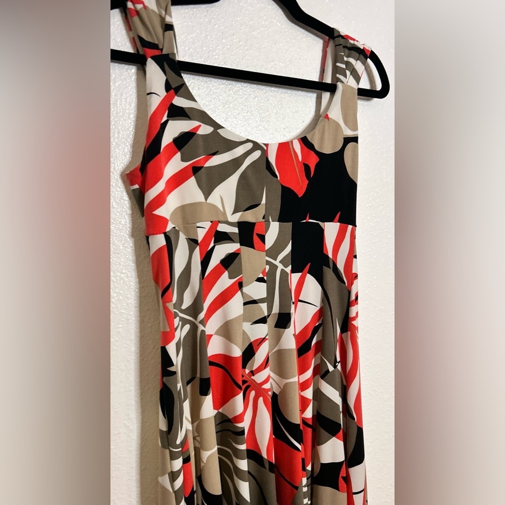 London Style Abstract Patterned Midi Dress Size 6 - Picture 5 of 5